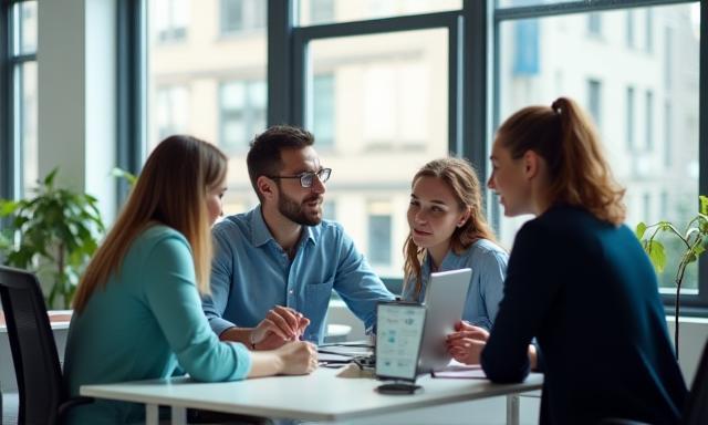 Apex editorial team collaborating in Manchester office